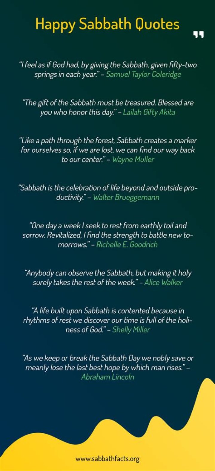 Discoveries In "Happy Sabbath Quotes"
